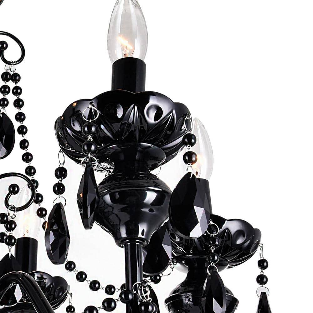 CWI Lighting Keen 3 Light Up Chandelier With Black Finish