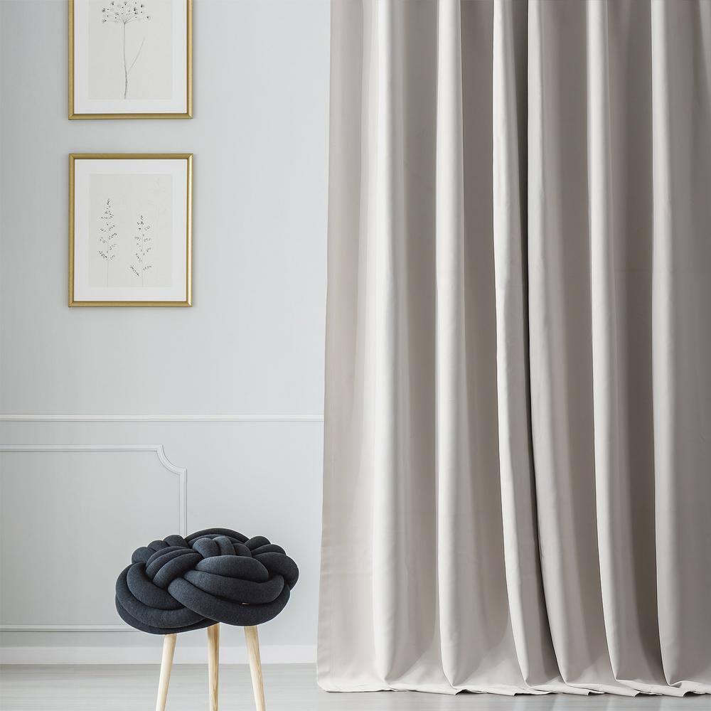 Half Price Drapes Alabaster Beige Room Darkening Curtains for Bedroom (1 Panel), 50W X 96L
