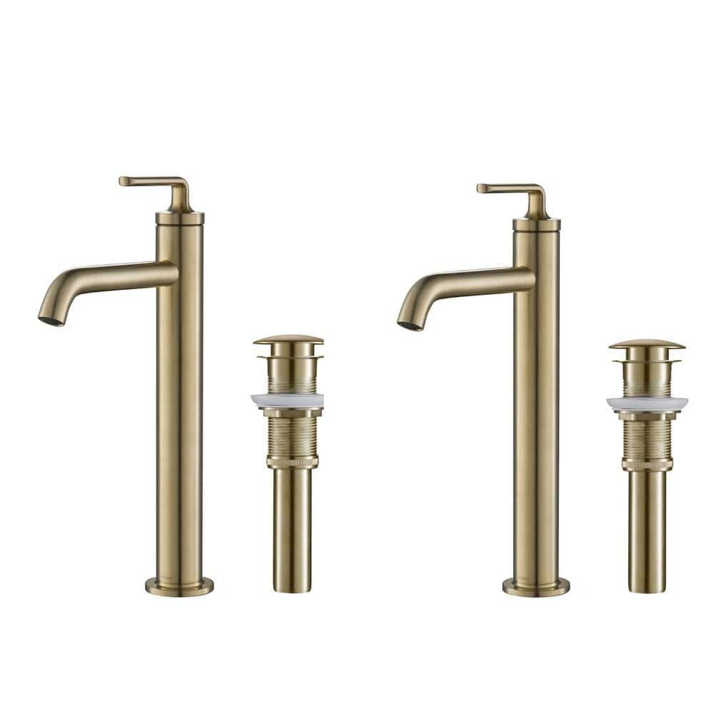 Ramus Vessel Sink Bathroom Faucet with Drain Assembly