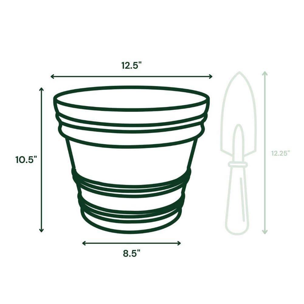 Bloem Rolled Rim Resin Indoor/Outdoor Planter Pot