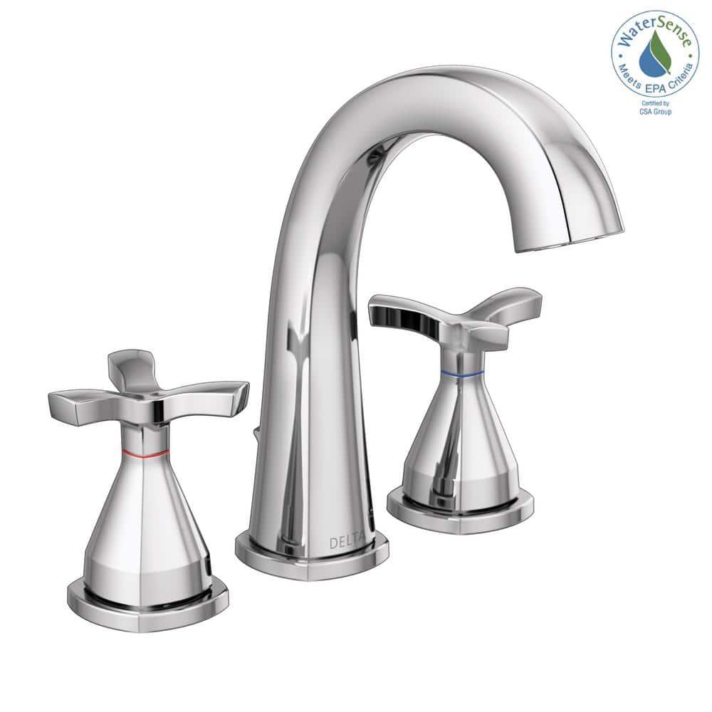 Stryke Widespread Bathroom Faucet with Drain Assembly and DIAMOND™ Seal Technology