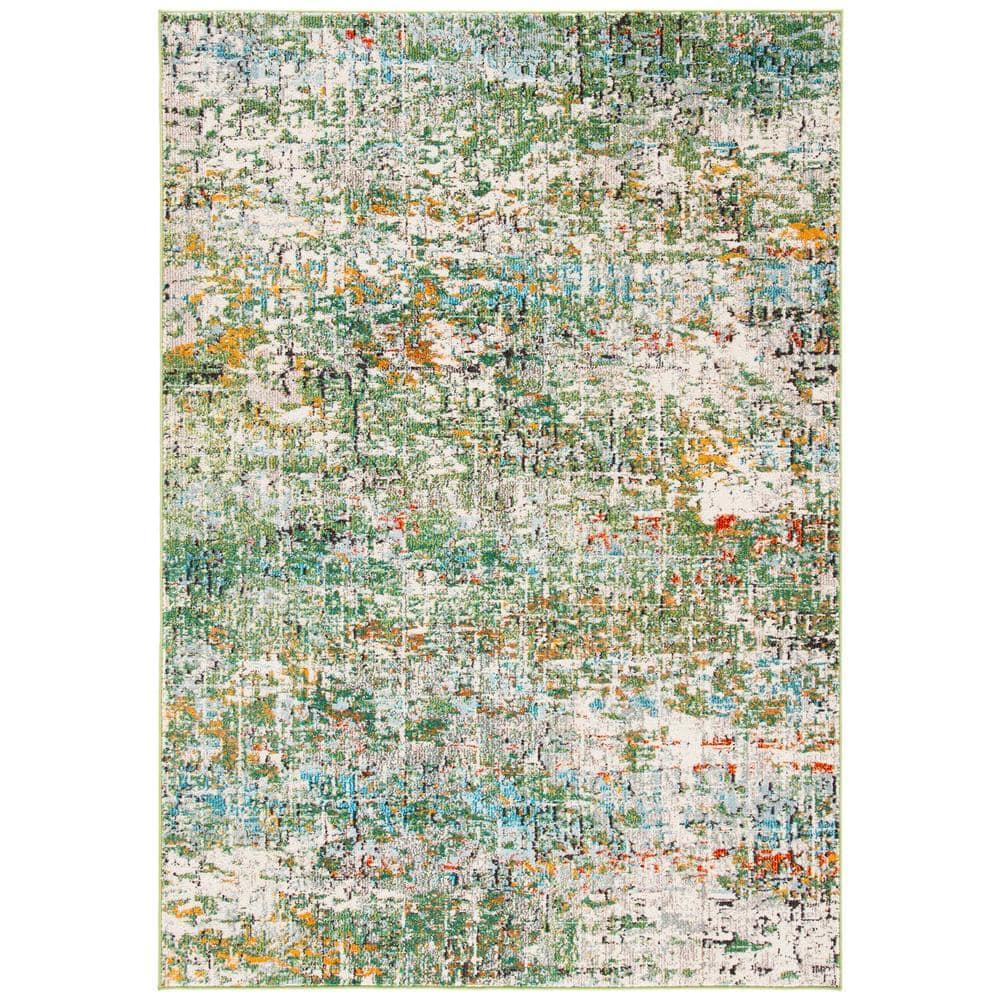 Madison MAD460 Power Loomed Indoor Area Rug - Green/Turquoise - 4'x6' - Safavieh