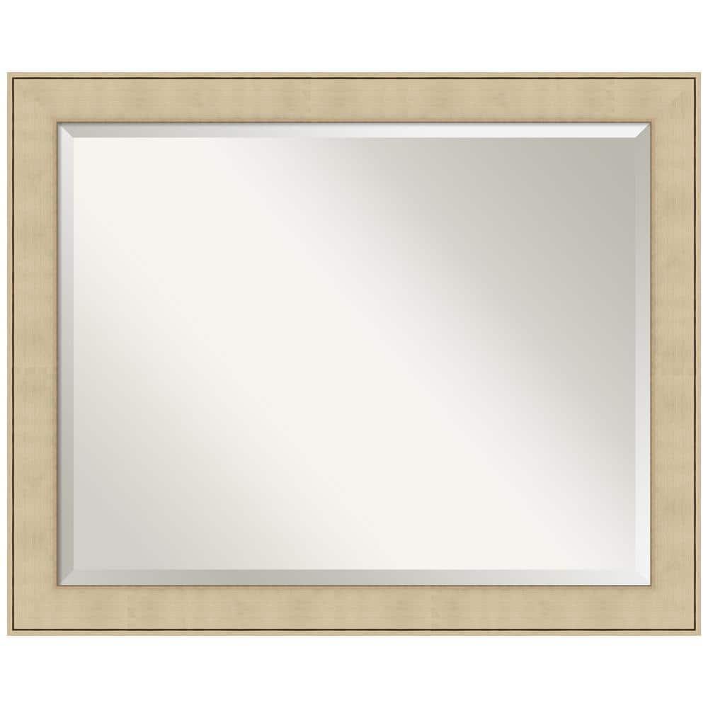 Amanti Art Classic Honey Silver Beveled Wall Mirror 26 x 32 in.