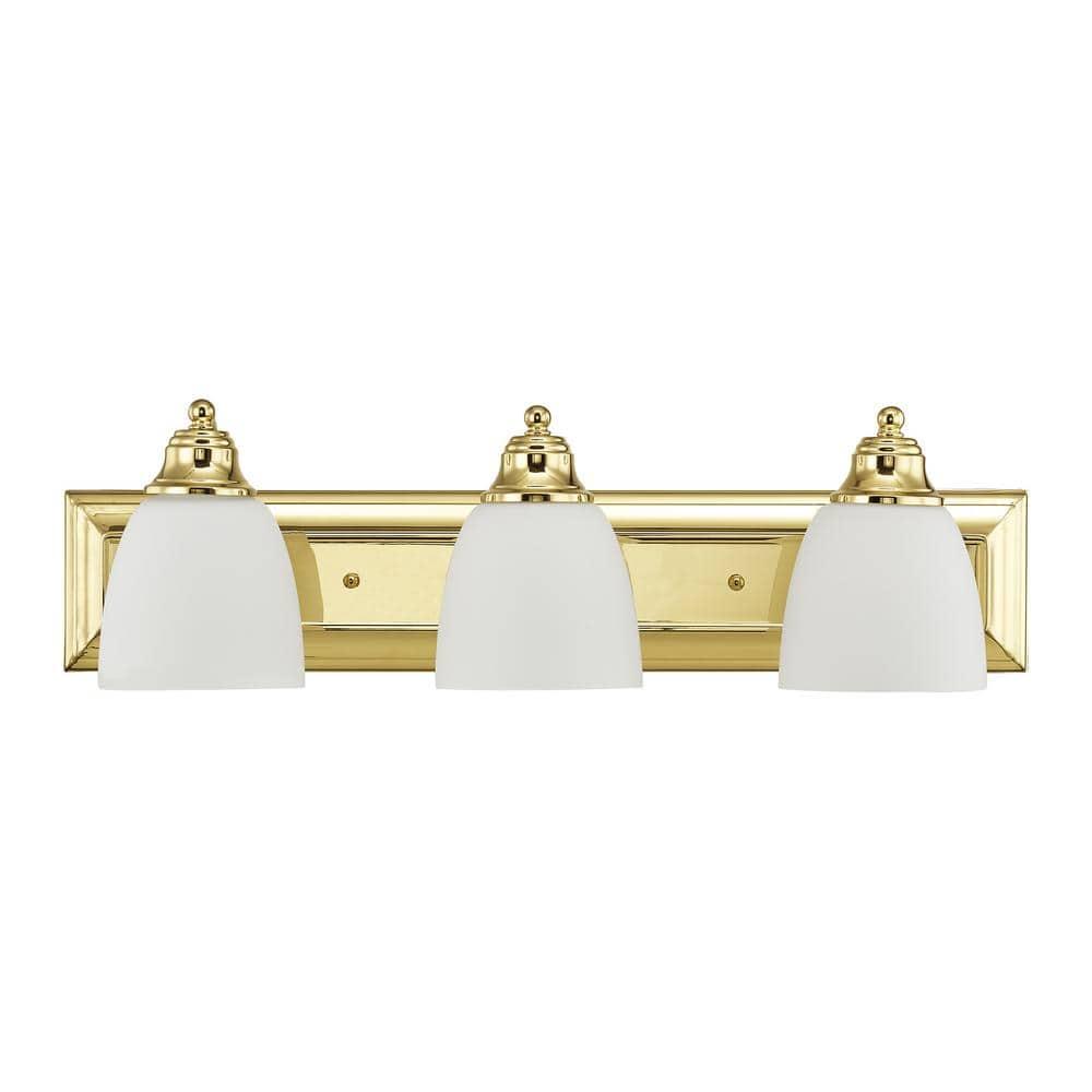 Livex Lighting Springfield 3 - Light Vanity in  Polished Brass