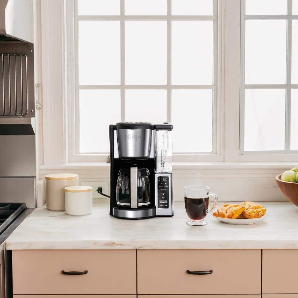 Ninja® 12-Cup Programmable Coffee Brewer, 2 Brew Styles, Adjustable Warm Plate, 60oz Water Reservoir, Delay Brew - Black/Stainless Steel