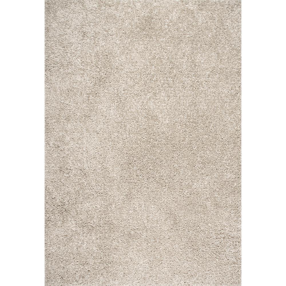 Nuloom Kara Solid 7x9 Shag Indoor Area Rug for Living Room Bedroom Dining Room Nursery, Beige