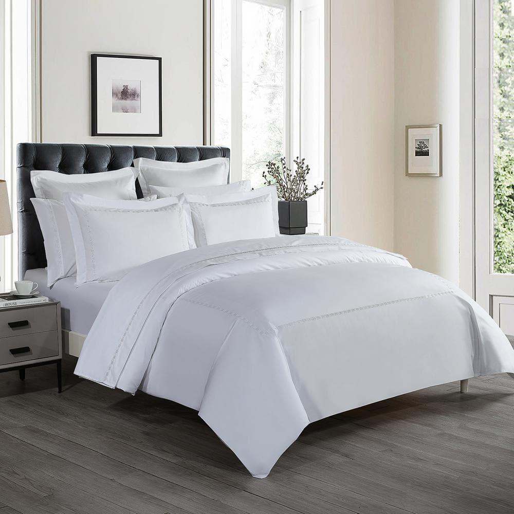 Hotel Grand Hotel Grand TENCEL Lyocell And Cotton Blend Embroi Sateen Duvet Cover Set