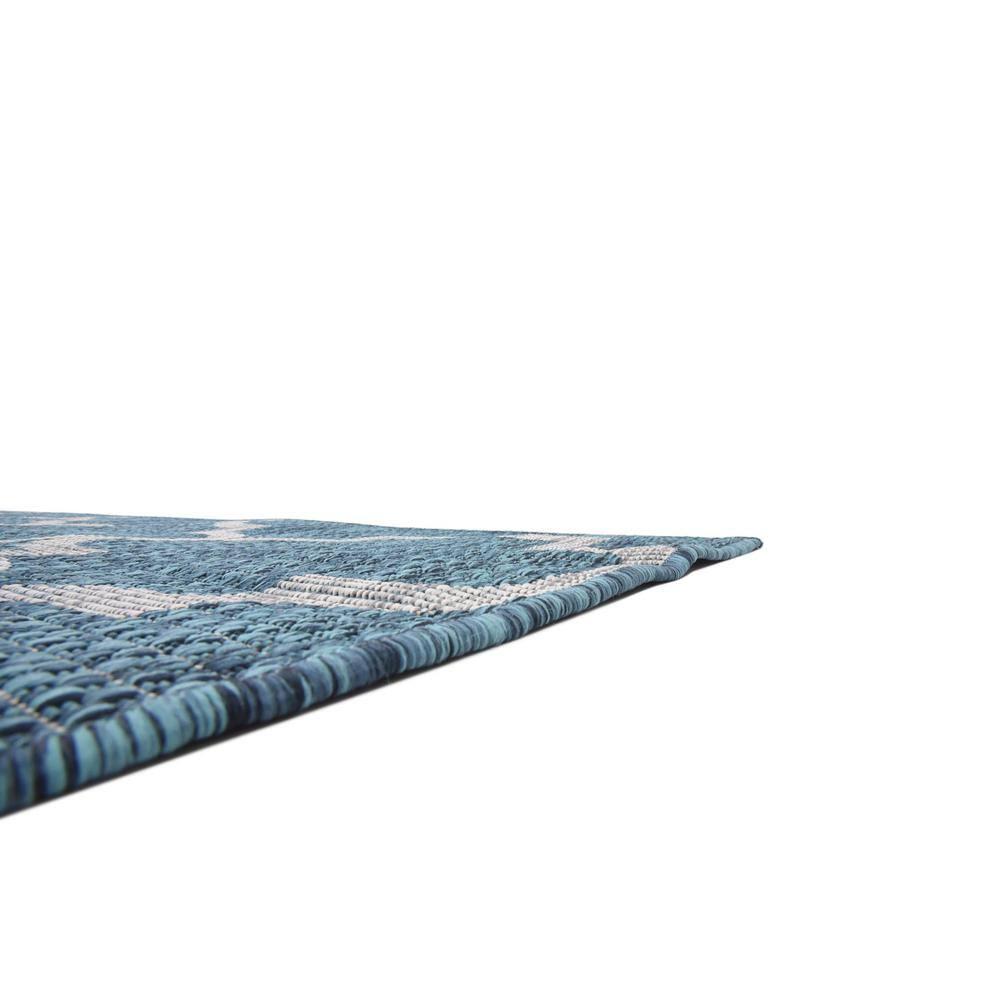 Unique Loom 8' 0 x 11' 4 Rectangle Indoor/Outdoor Trellis Teal Area Rug