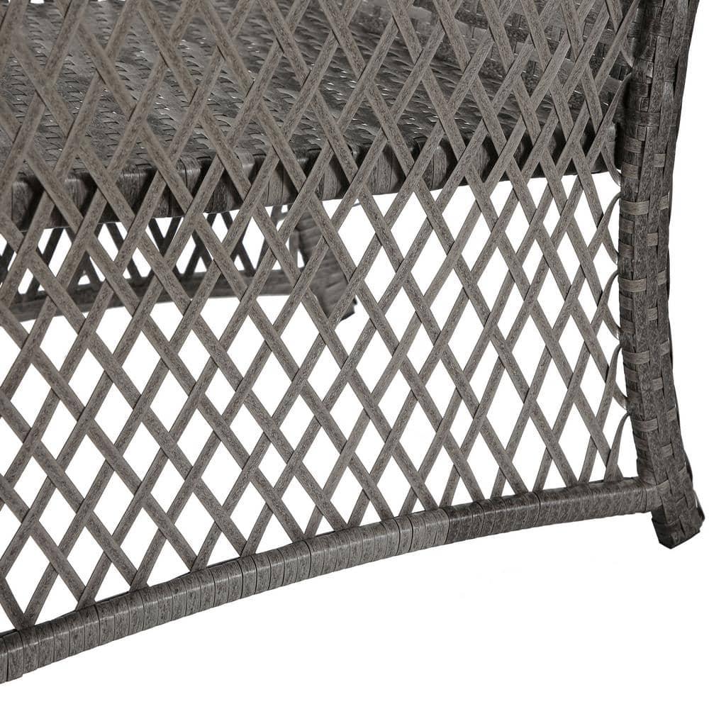 Morada 4-Piece Woven Rattan Wicker Sofa Set, Navy