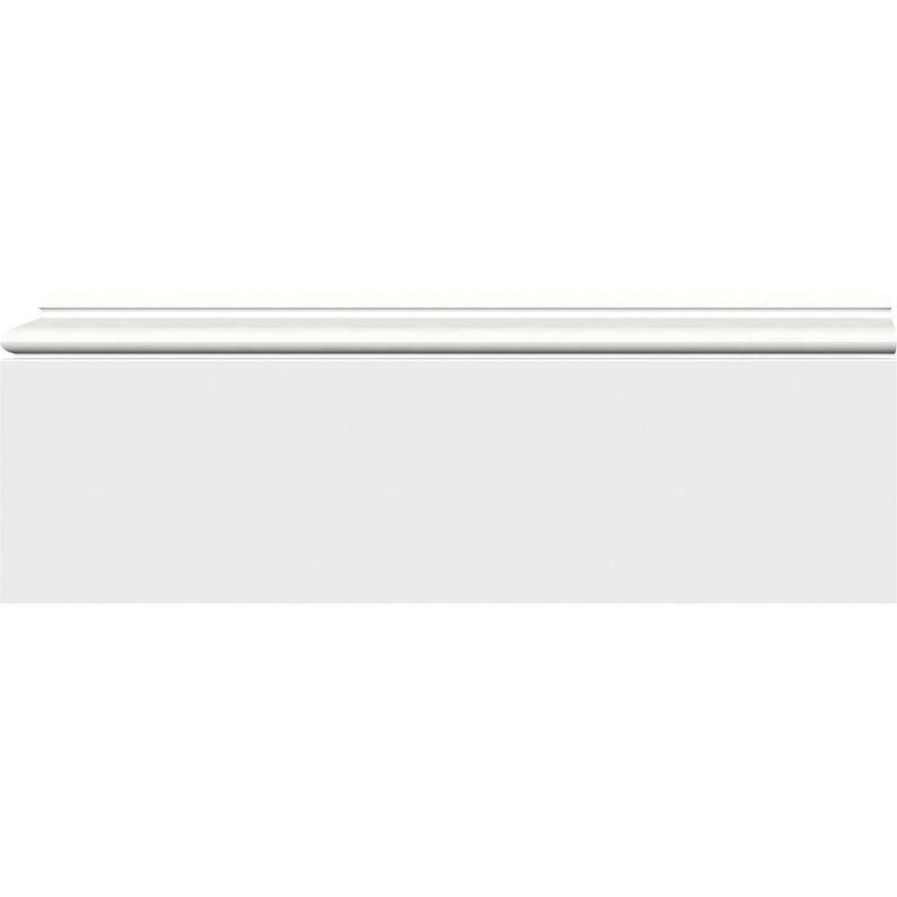 Ekena Millwork WM163E - 5"H x 1/2"P x 96"L Speed Base Moulding, PVC