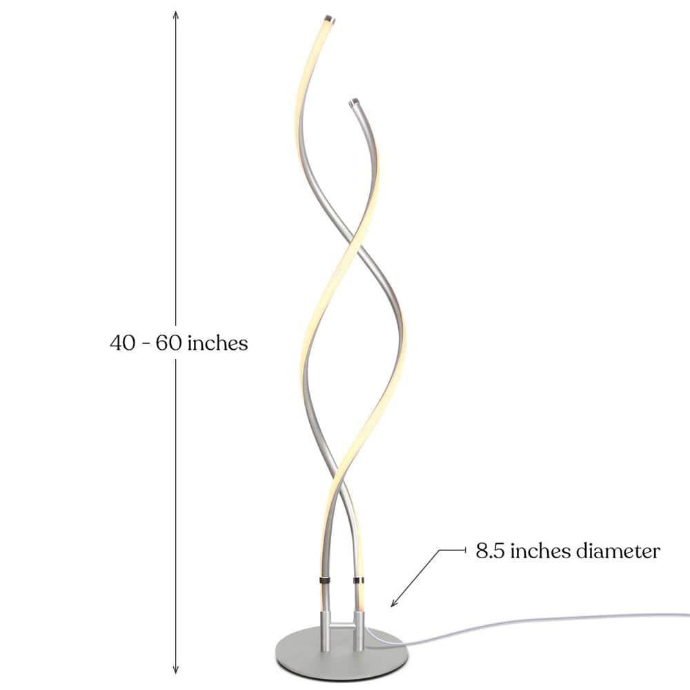 Brightech Embrace 60 in. Industrial 2-Light LED Energy Efficient Floor Lamp