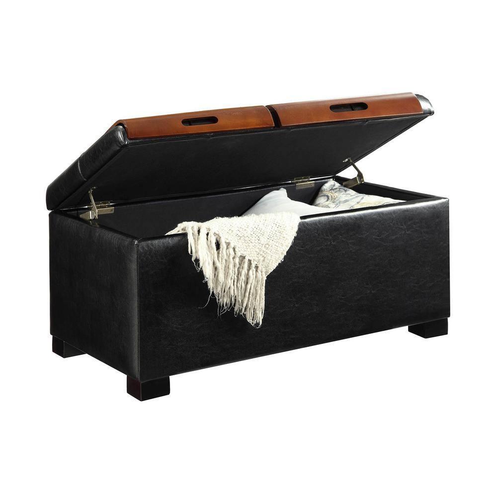 Convenience Concepts Designs4Comfort Storage Ottoman with Trays