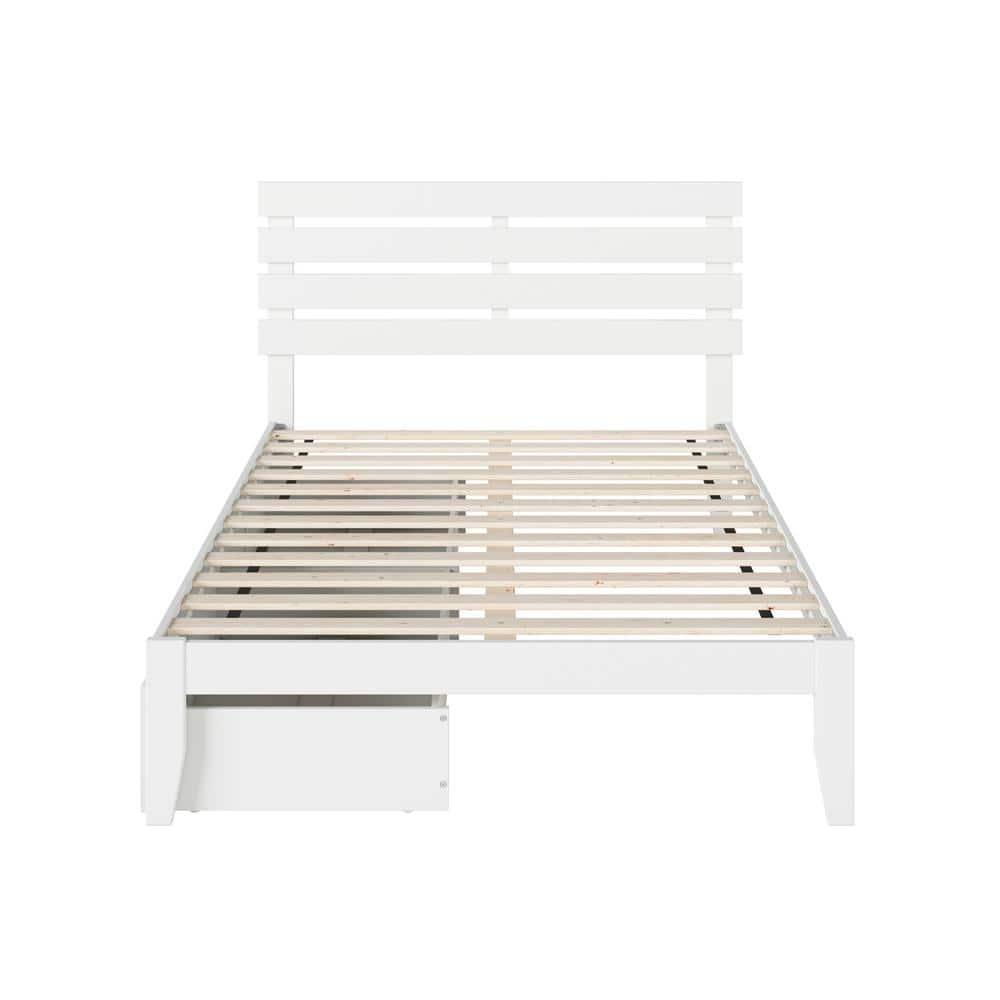 Madaket Premium Wood Farmhouse Storage Platform Bed with Under Bed Drawers