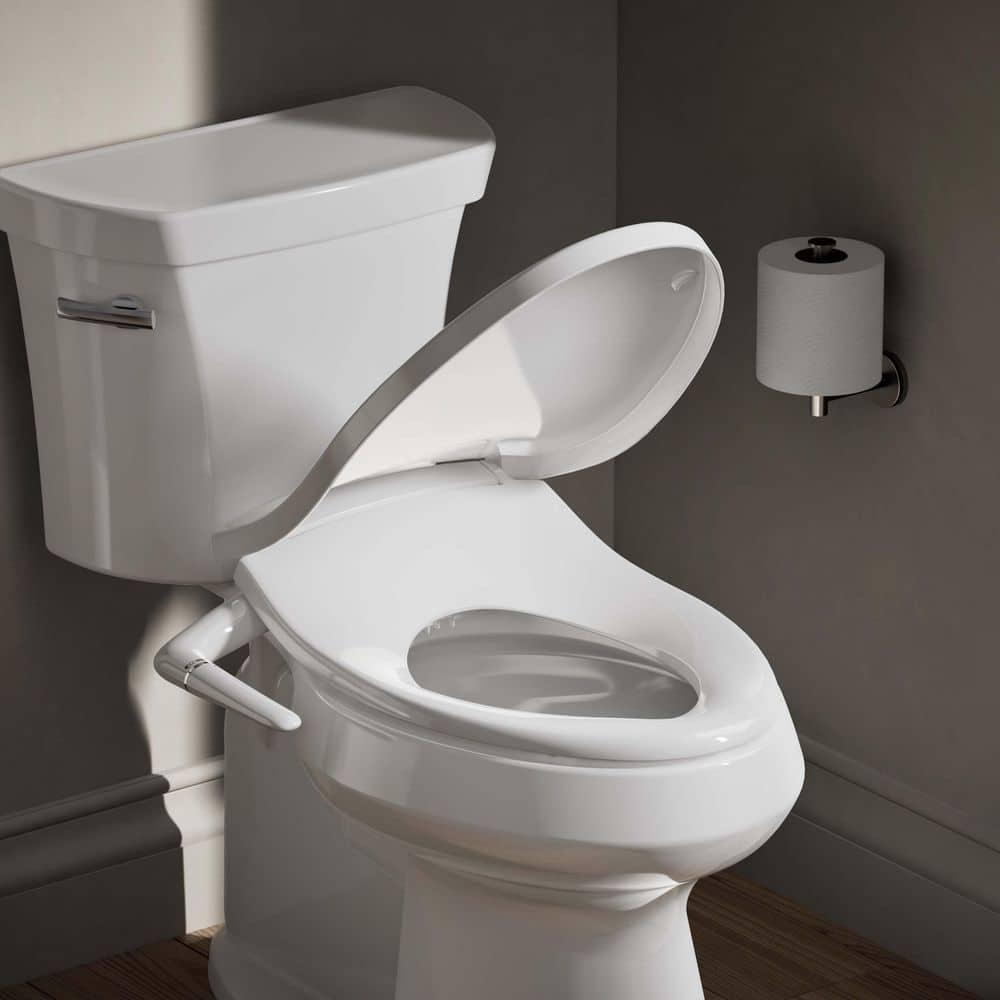 PureWash M250 Elongated Bidet Toliet Seat, Manual Non-Electric Bidets for Existing Toilets