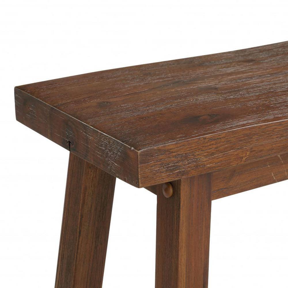 Sonoma Bench Chestnut - Boraam: Modern Rectangle Wood Dining Bench, Spot Clean, 600 lbs Capacity