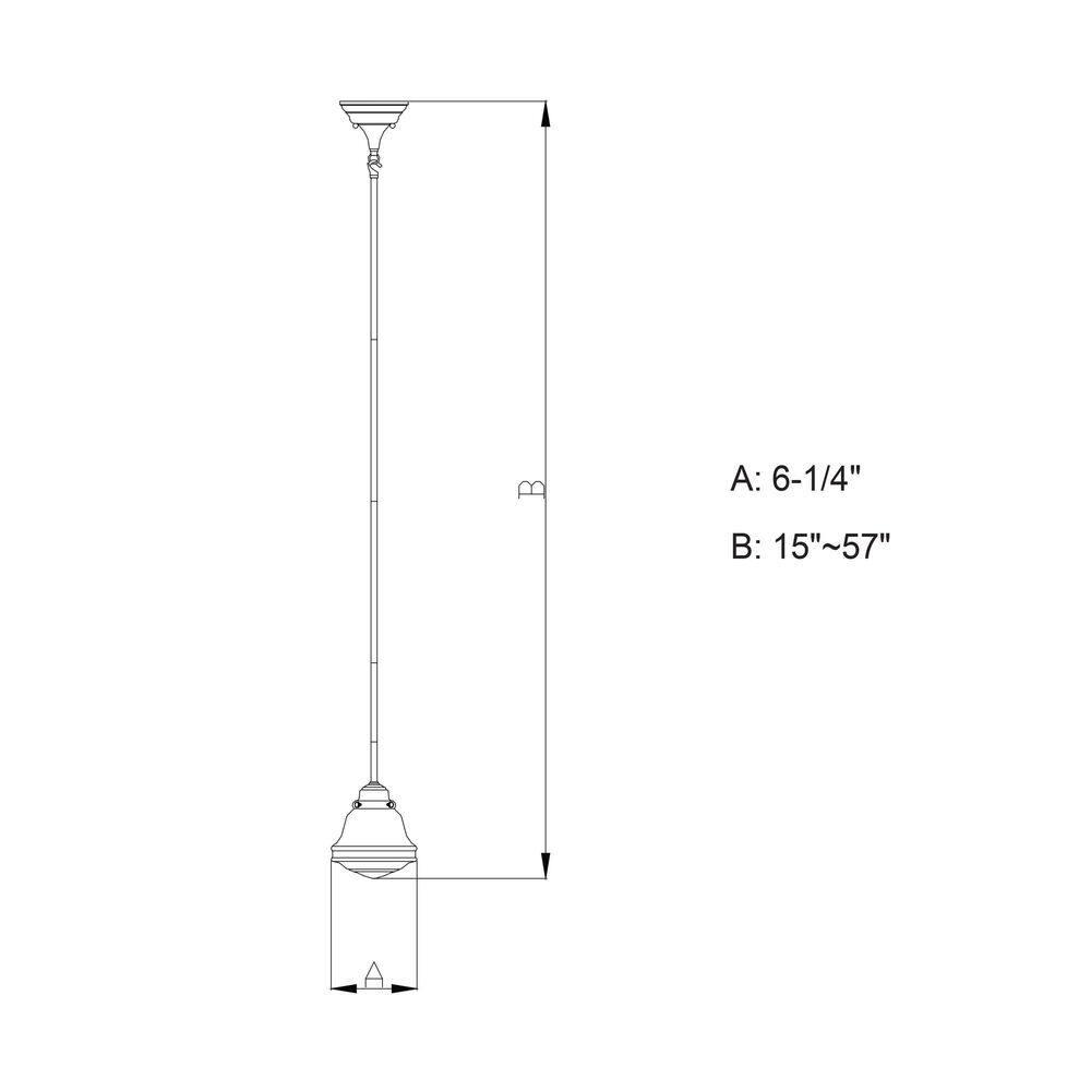 Vaxcel Huntley 1 - Light Pendant in  Satin Nickel