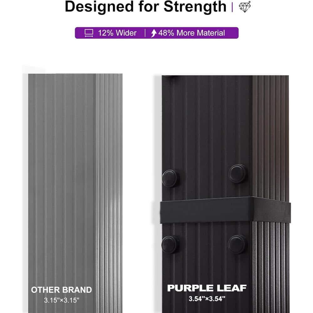 Purple Leaf Aluminum Pergola with Canopy