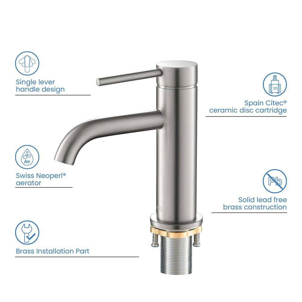Circular Single-Hole Single-handle Bathroom Faucet