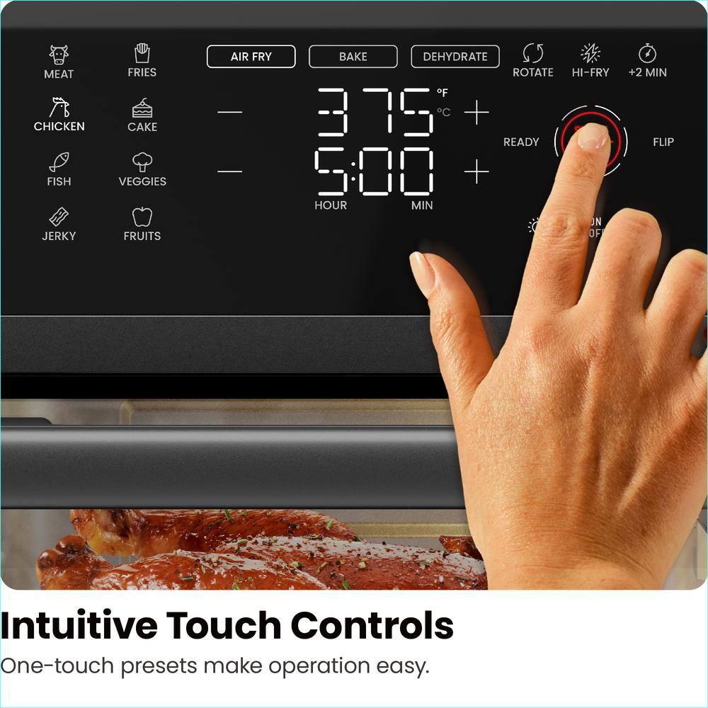 Chefman 6-in-1 Multifunctional Air Fryer Oven w/ 12 Qt Capacity, Digital Touchscreen - Black