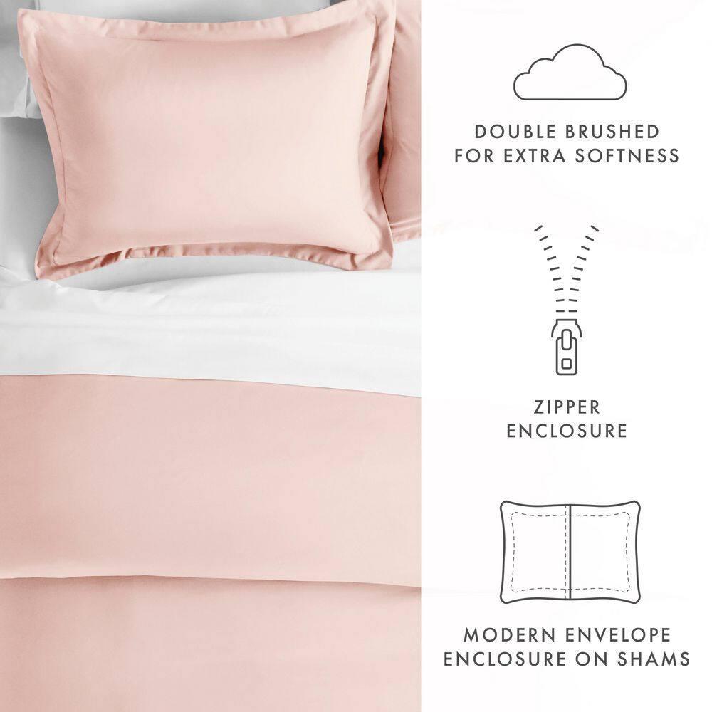 Duvet Cover Set Super Soft Microfiber Bedding in Solid Colors