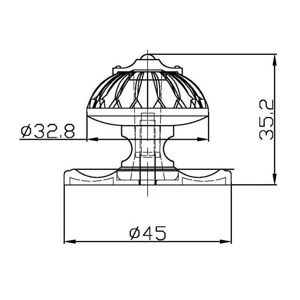 Clear Acrylic and Burnished Brass Round Cabinet Knob with Mounting Hardware