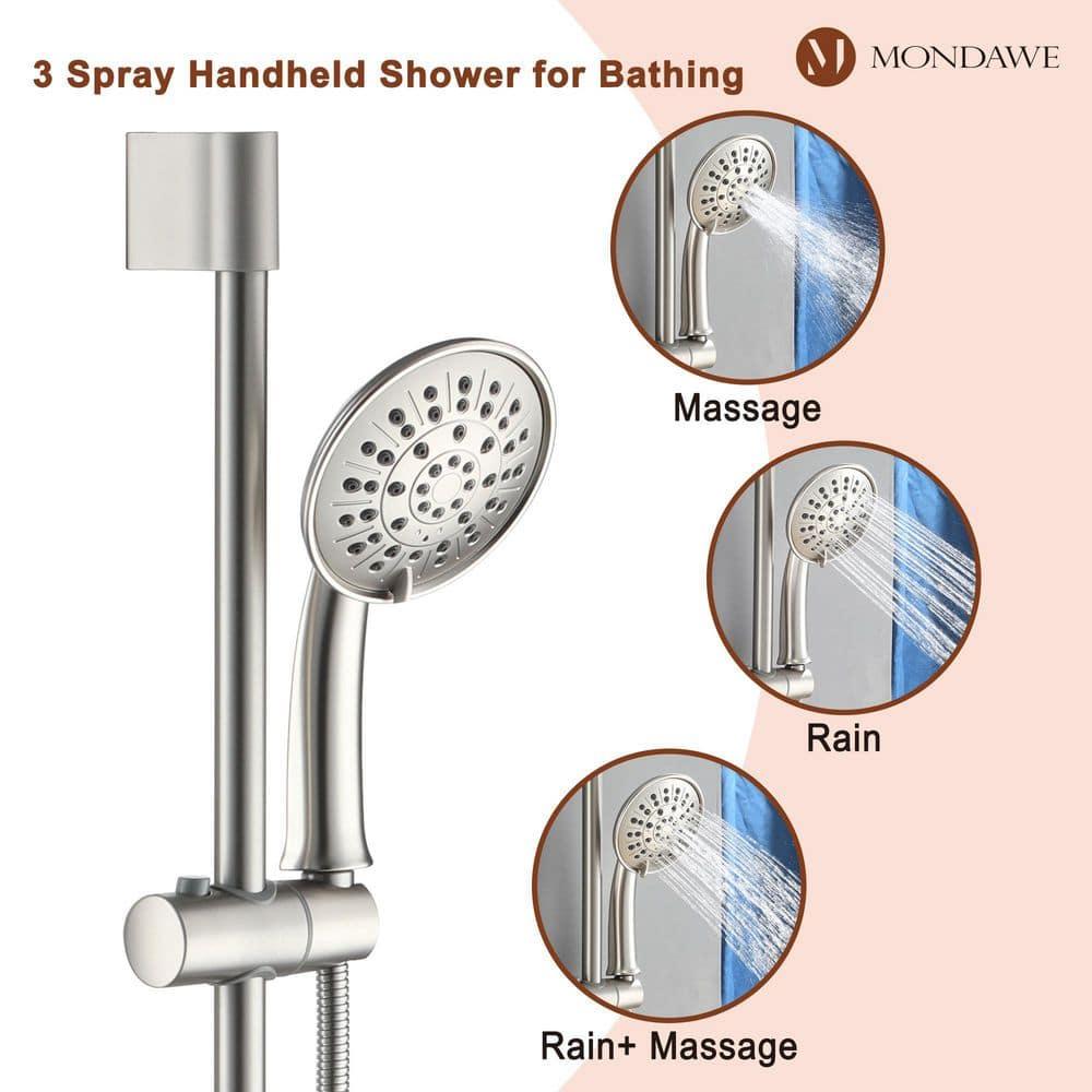 Calliope Wall Mounted 2-Function Retro Pressure-Balanced Shower System with 3 Setting Handheld
