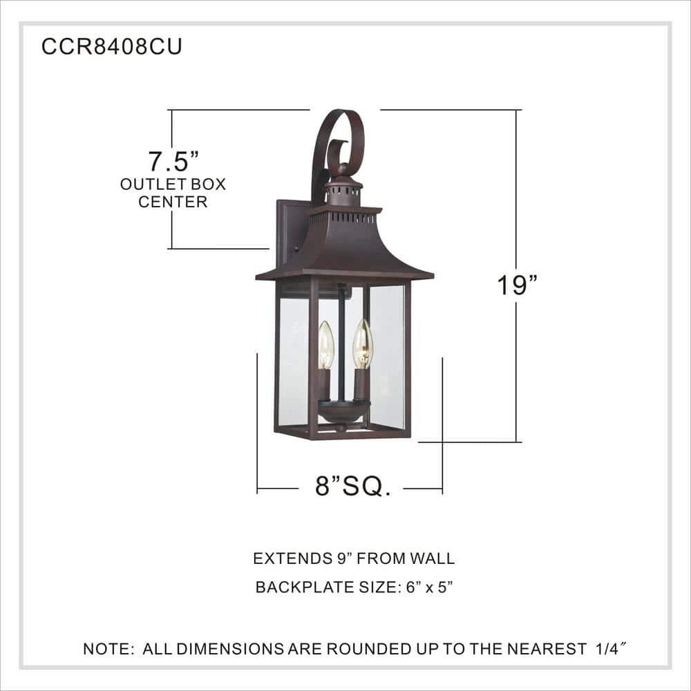 Quoizel Lighting Chancellor 2 - Light Sconce in  Copper Bronze