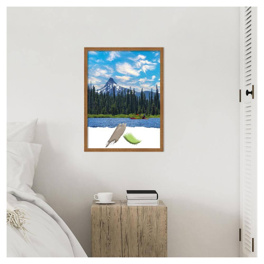 Amanti Art Carlisle Blonde Narrow Wood Picture Frame Opening Size 18x24 in.