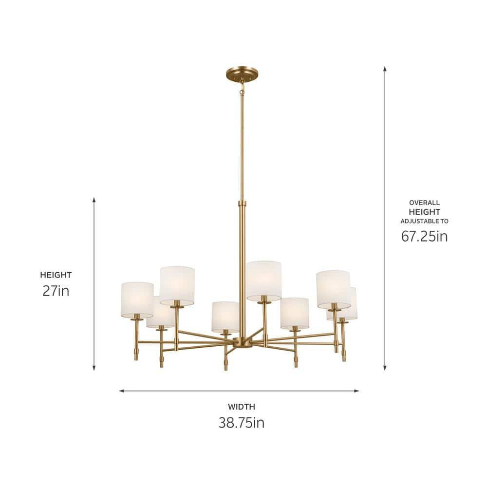 Kichler Lighting Ali 8 - Light Chandelier in  Brushed Natural Brass