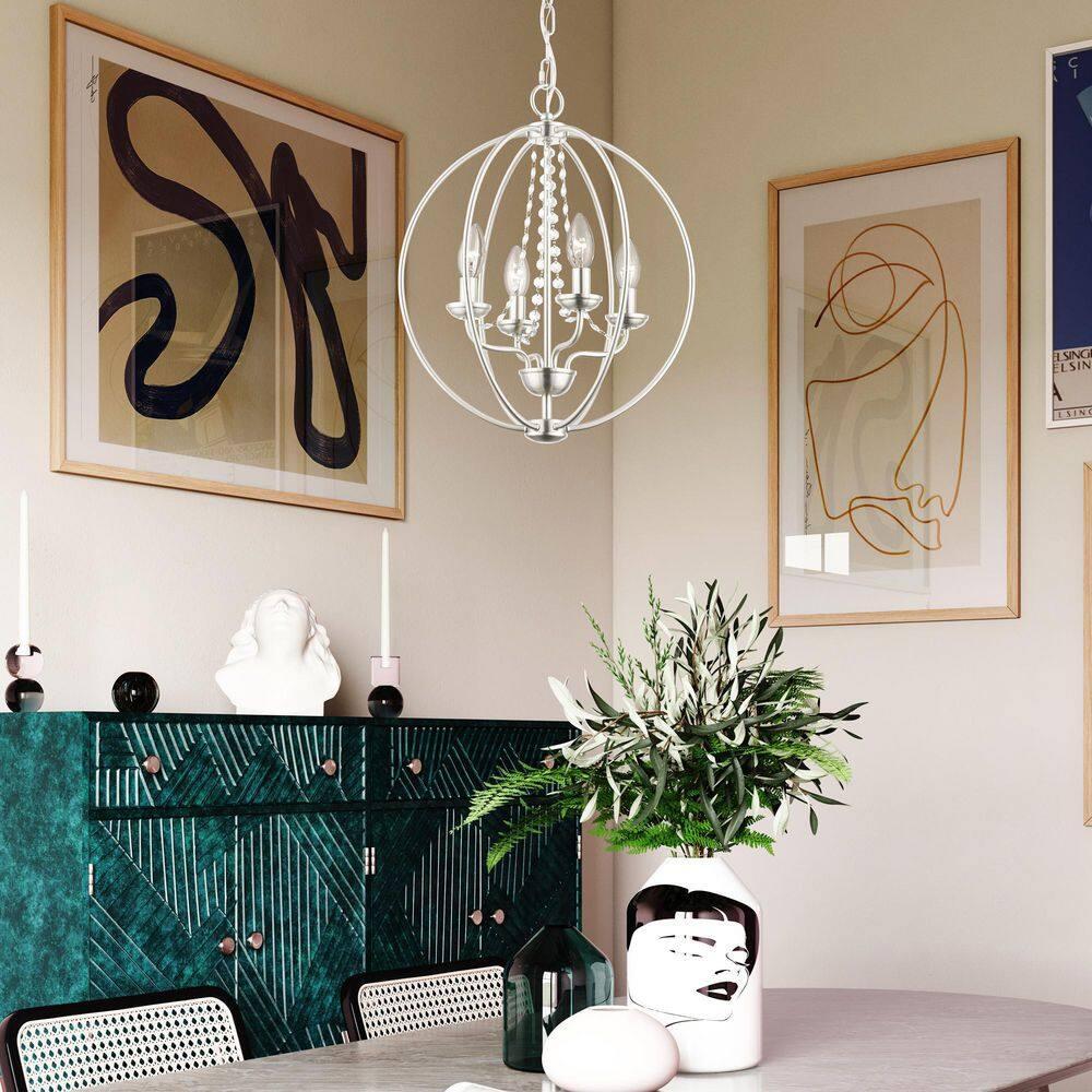Livex Lighting Arabella 4 - Light Chandelier in  Brushed Nickel