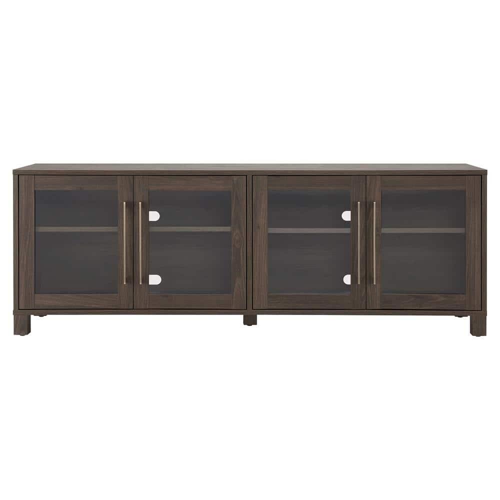 Evelyn&Zoe Quincy Rectangular TV Stand for TV's up to 75", Alder Brown