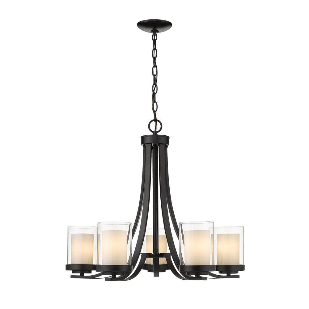 Z-Lite Willow 5 - Light Chandelier in  Matte Black