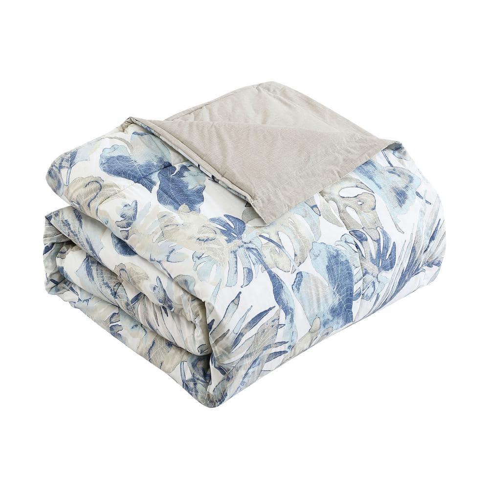 Tommy Bahama Home Tommy Bahama Raw Coast Blue Cotton 5 Piece Comforter Bonus Set