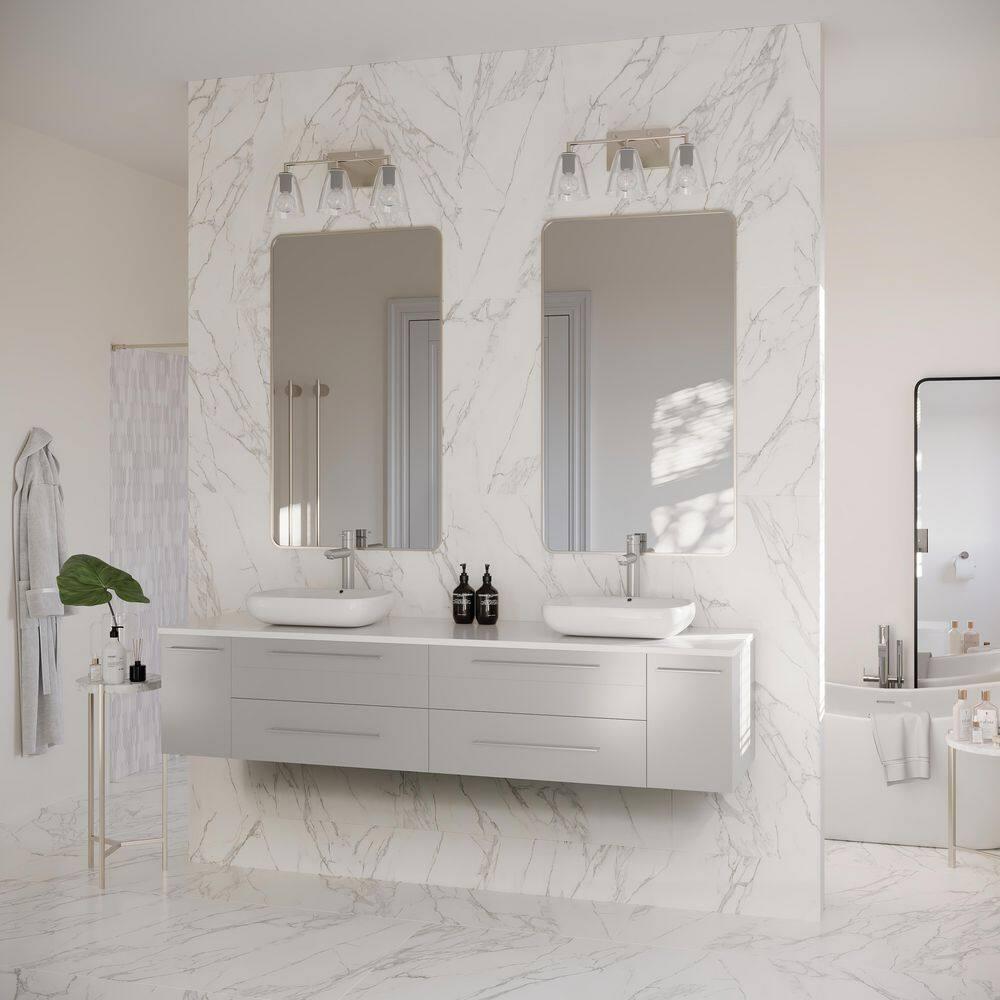Lucera 72" Wall Mount Modern Bathroom Vanity with Top & Double Vessel Sinks - Faucets Not Included
