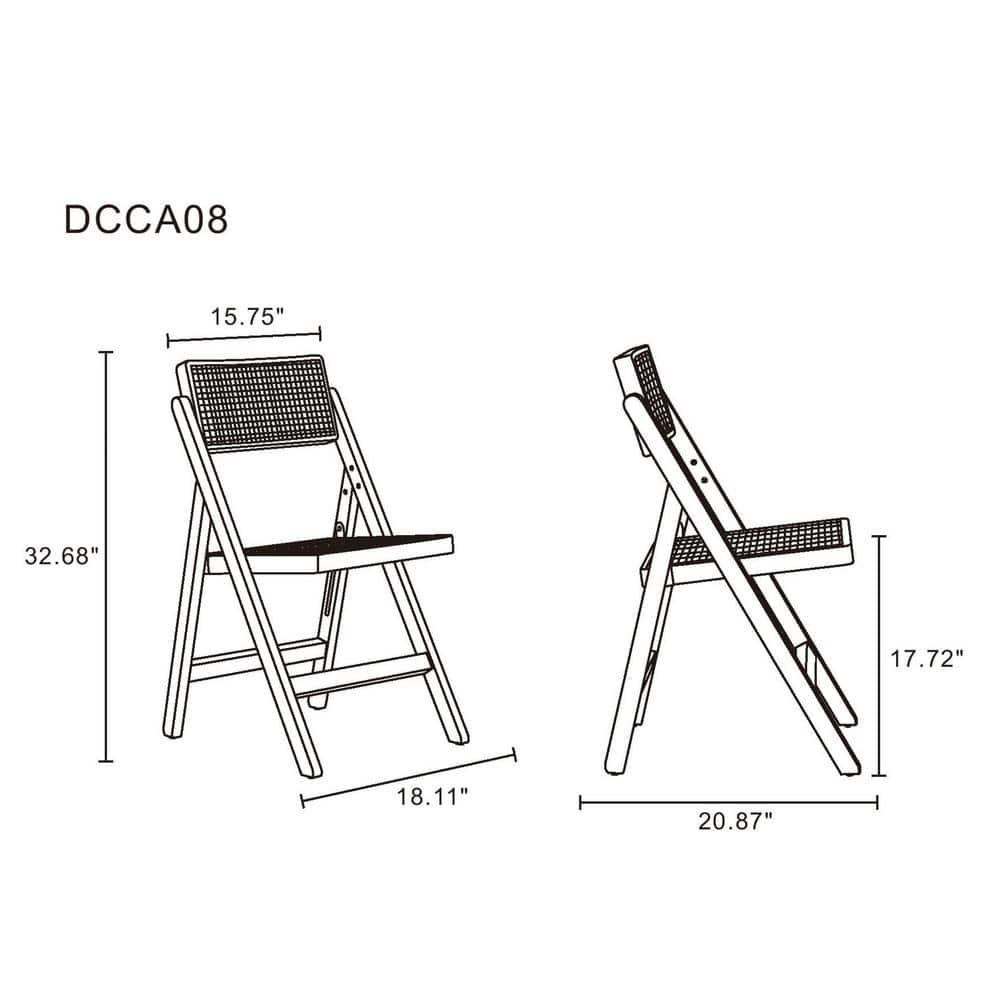 Solid Wood Folding Side Chair
