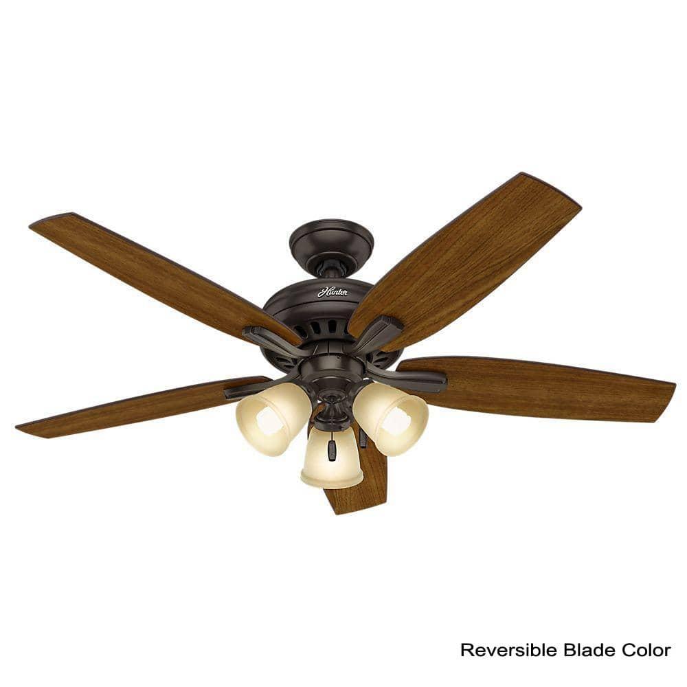 52" Newsome 5 - Blade Standard Ceiling Fan with Pull Chain and Light Kit Included
