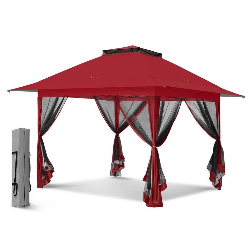 EAGLE PEAK Pop up Patio Gazebo 13 Ft. W x 13 Ft. D Metal Patio