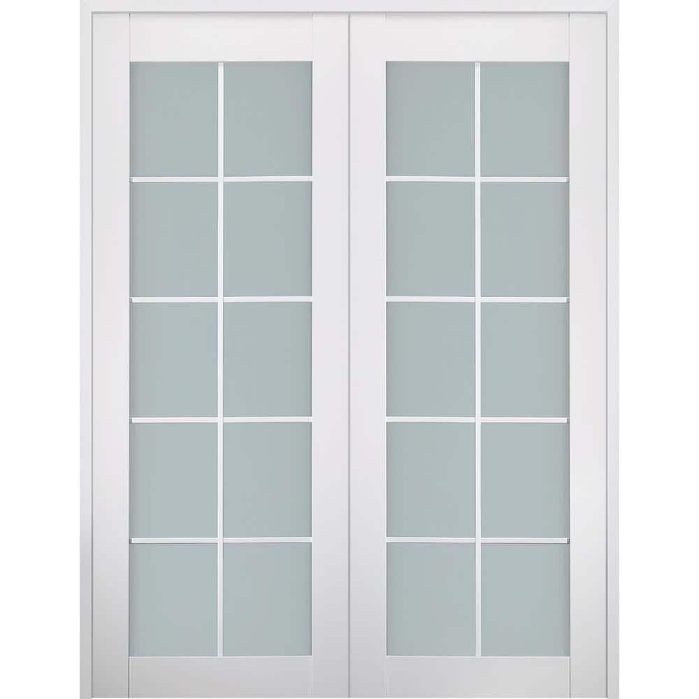 Belldinni Smart Pro 10 Lite Solid Manufactured Wood and Glass Paneled French Door
