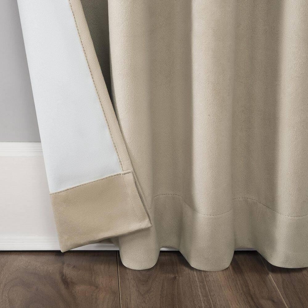 Sun Zero Velvet Noise Reducing Thermal Extreme 100% Blackout Back Tab Curtain Panel