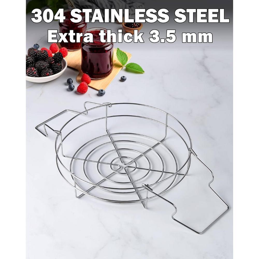 Cook N Home Cook N Home 12-inch Canning Rack, 2 Pack, Stainless Steel Steamer Canning Jar Rack, Kit For Regular Wide Mouth Mason Jars Ball Jars Holds 8 Pint Or 7 Quart Jars