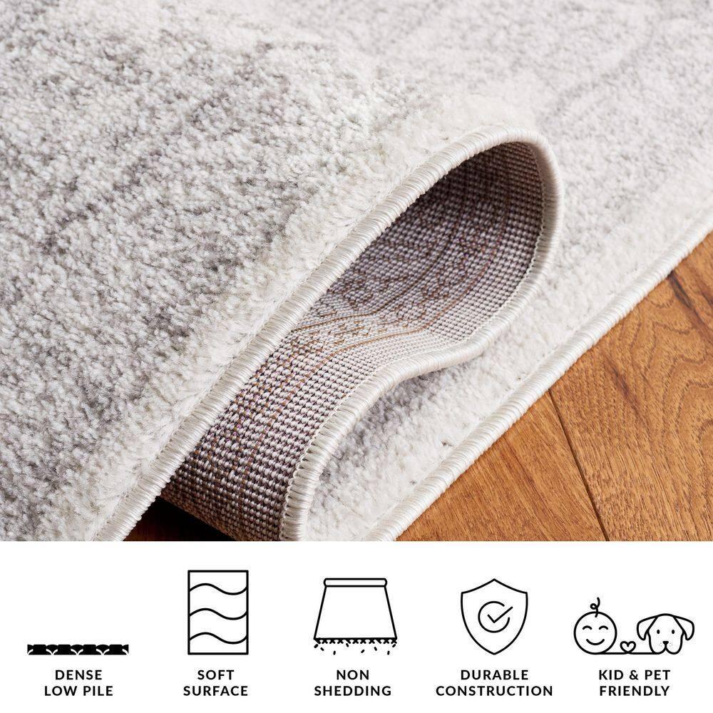 Adirondack ADR108 Power Loomed Area Rug - Ivory/Silver - 4'x6' - Safavieh.