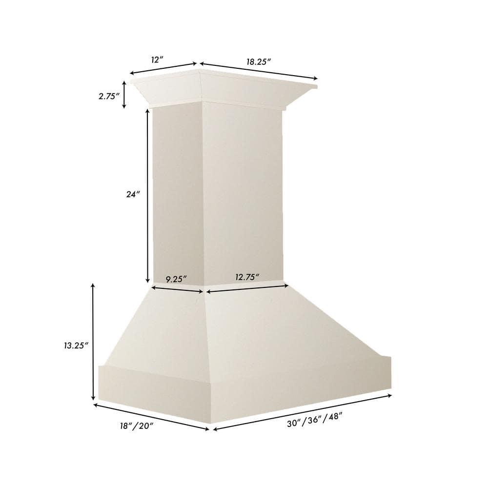 ZLINE 30 in. Convertible Vent Wooden Wall Mount Range Hood in Antigua & Walnut