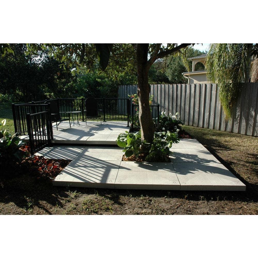 120'' x 120'' Composite Patio Deck Tile Starter Kit