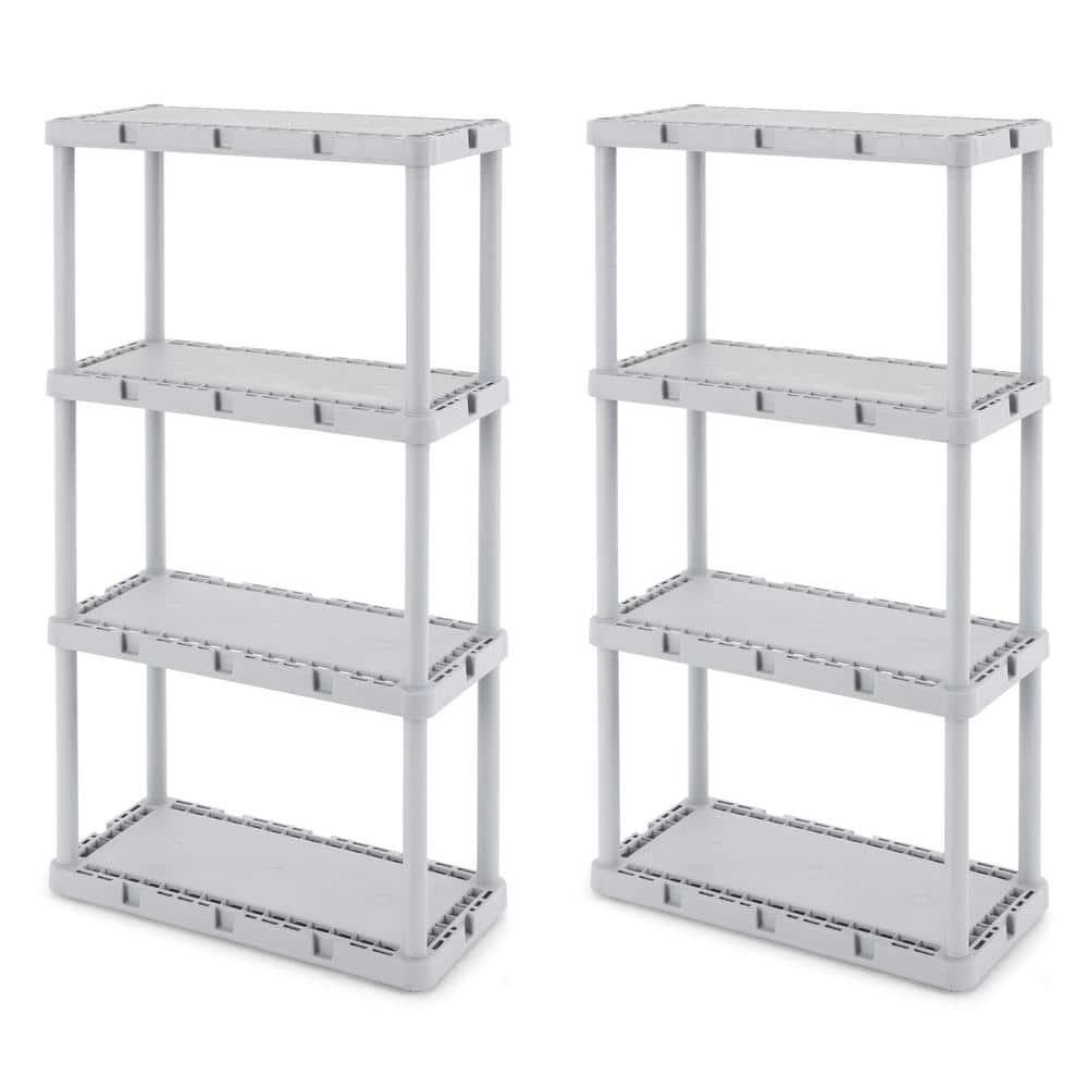 Gracious Living 12'' W Plastic Shelving Unit (Set of 2)