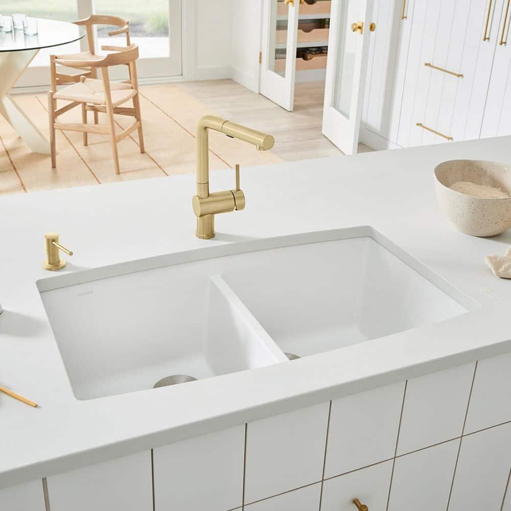 Performa SILGRANIT 33" L x 19" W Double Bowl Undermount Kitchen Sink