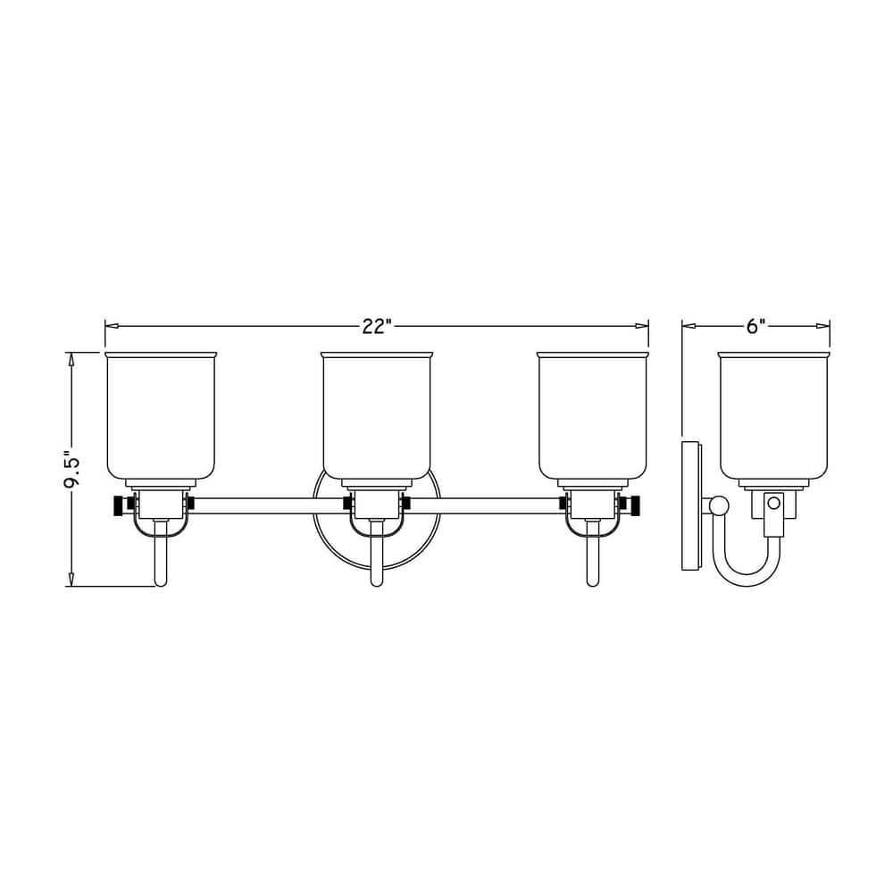 Z-Lite Kinsley 3 - Light Vanity in  Brushed Nickel