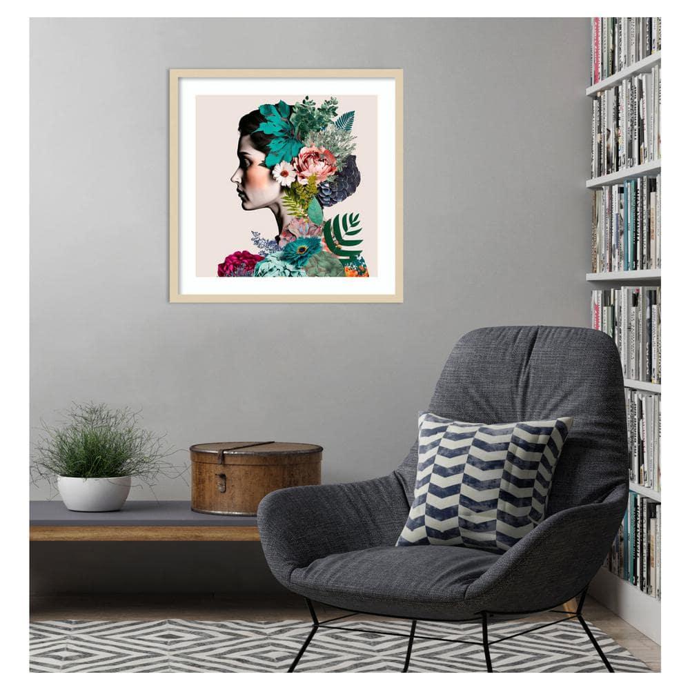 Amanti Art 25"x25" Floral Profile by Incado Wood Framed Wall Art Print