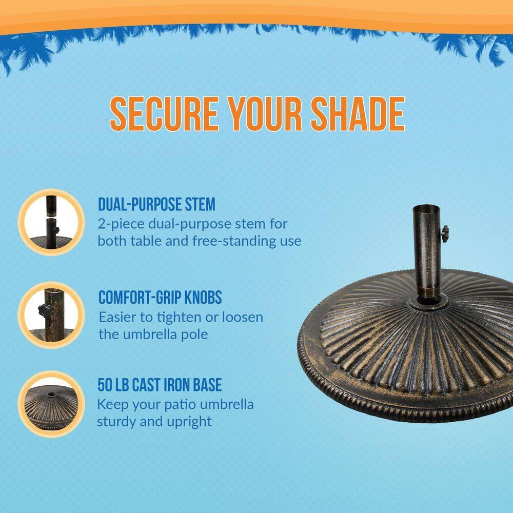 Blue Wave Products 50 Lb. Cast Iron Umbrella Base