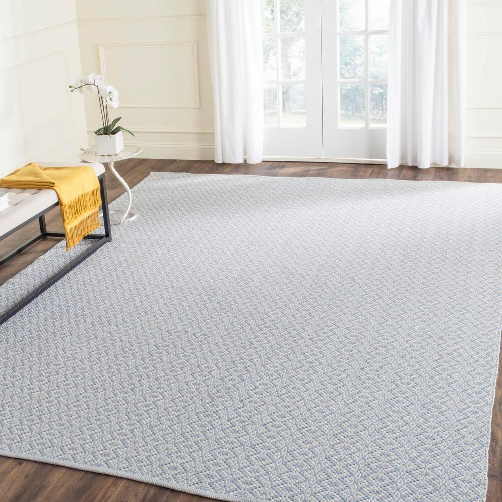Montauk MTK716 Hand Woven Indoor Area Rug - Ivory/Light Blue - 8'x10' - Safavieh