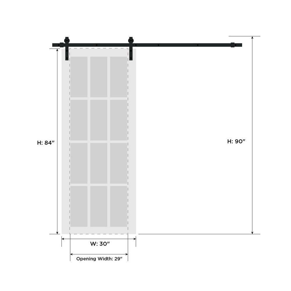 SARTODOORS Modern Barn Door | Ego 5012 | Rail Track Heavy Hardware Set | Solid Panel Interior Doors